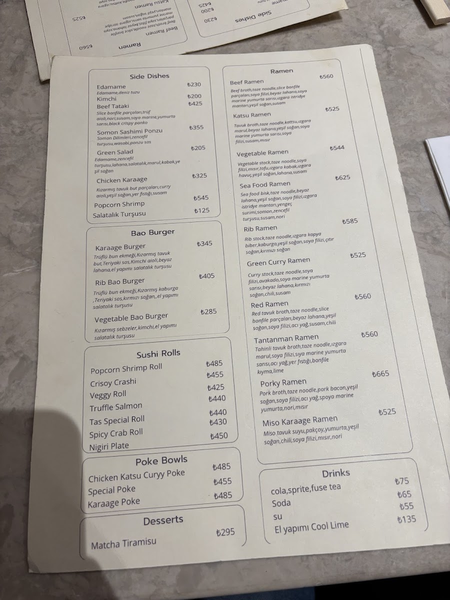 Menu Tas Ramen & Sushi Bar-6