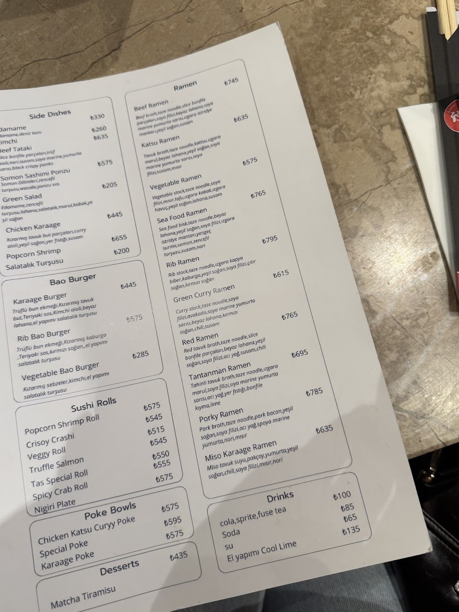 Menu Tas Ramen & Sushi Bar-9